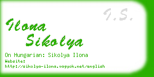 ilona sikolya business card